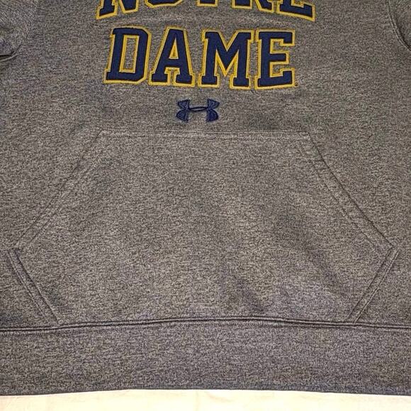 Under Armour Notre Dame Hoodie Women’s S | Gray Storm Tech - Picture 4 of 13